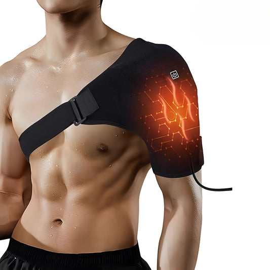 Hombrera Térmica con Calefacción Eléctrica Nexiora | Soporte para Manguito Rotador, Hombro Congelado y Lesiones | 3 Ajustes de Calor y Compresión Ajustable | Alivio de Dolor Muscular y Tendinitis | Diseño Universal Hombre/Mujer