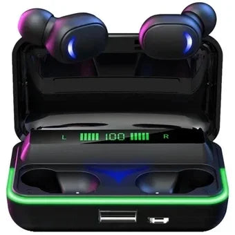 Audífonos Bluetooth TWS con Estuche de Carga 1200 mAh | Protección IPX4, Sonido Inmersivo y Conexión Estable