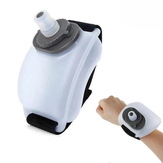 Botella de Agua de Muñeca para Running | Hidratación Manos Libres de Silicona Grado Alimenticio, Colapsable y Antifugas