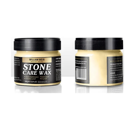 Cera para Pulir Piedra y Azulejos 100g | Stone Care Wax para Mármol, Granito y Cuarzo | Limpiador Abrillantador con Capa Impermeable