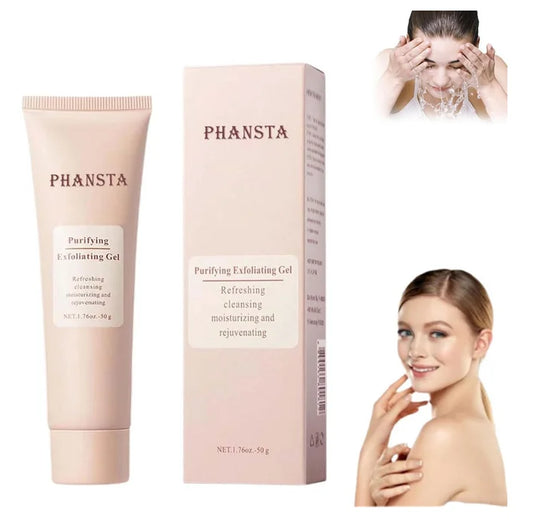 Gel Exfoliante Purificante PHANSTA | Limpiador Facial, Hidratación Profunda y Renovación Celular Sin Irritación