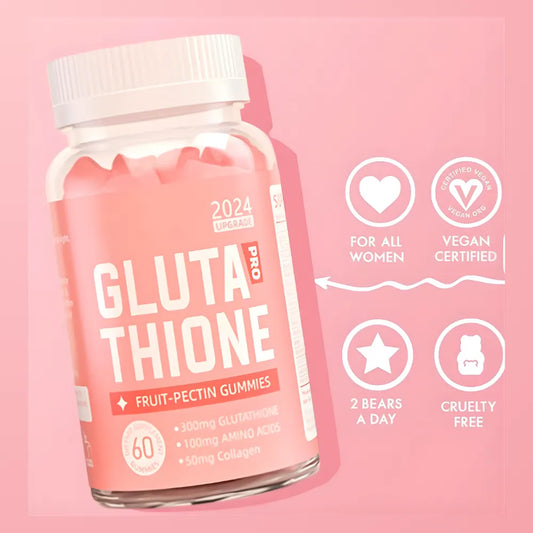 Gomitas de Glutatión Iluminadoras 60 Unidades | Antioxidante Potente para Piel Radiante y Joven | Reduce Manchas e Hiperpigmentación | Apoyo Natural a la Salud del Hígado | Suplemento Delicioso y Portátil