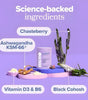 Suplemento MENO para Menopausia 60 Cápsulas | Alivio Natural de Sofocos y Sudores Nocturnos | Con Cohosh Negro y Ashwagandha KSM-66 | Soporte sin Hormonas para el Estado de Ánimo y el Sueño