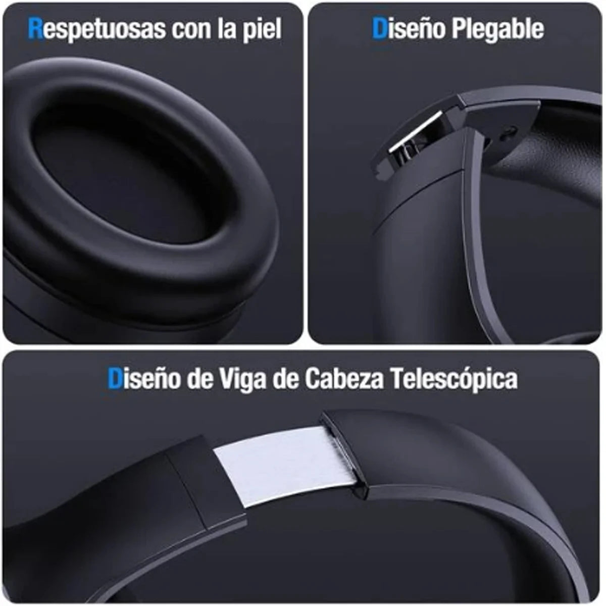 Audífonos Gamer Bluetooth | Sonido Hi-Fi, Baja Latencia y Micrófono Ajustable, Diadema Acolchada