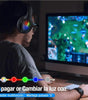 Audífonos Gamer Bluetooth | Sonido Hi-Fi, Baja Latencia y Micrófono Ajustable, Diadema Acolchada