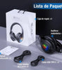 Audífonos Gamer Bluetooth | Sonido Hi-Fi, Baja Latencia y Micrófono Ajustable, Diadema Acolchada