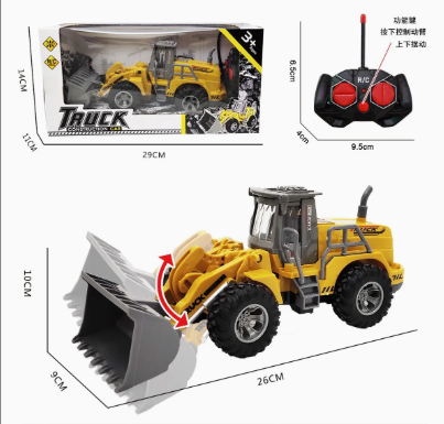 Camión RC de Ingeniería | Cargador Teledirigido, Construcción ABS, Juguete para Niños 3+