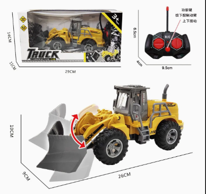Camión RC de Ingeniería | Cargador Teledirigido, Construcción ABS, Juguete para Niños 3+