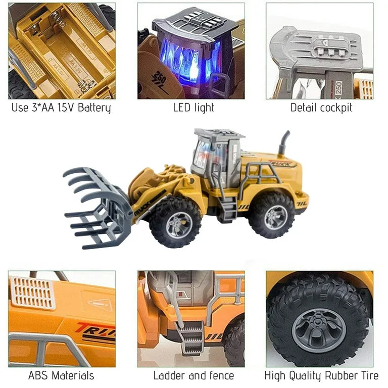 Camión RC de Ingeniería | Cargador Teledirigido, Construcción ABS, Juguete para Niños 3+