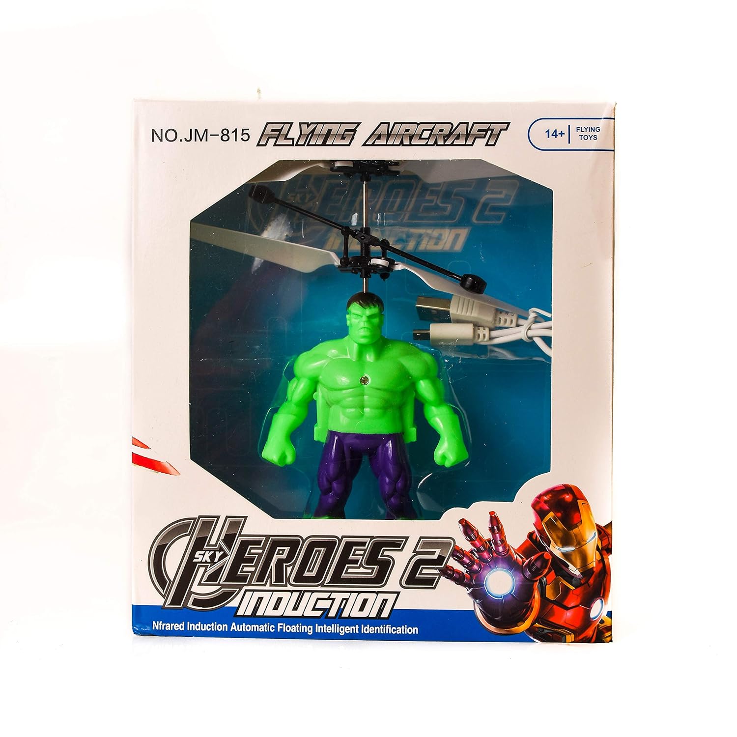 Juguete Volador Hulk de Inducción | Mini Dron con Sensor de Obstáculos, Giroscopio Inteligente y Carga USB