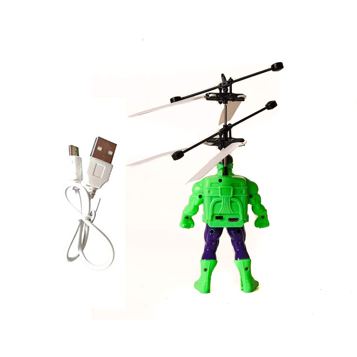 Juguete Volador Hulk de Inducción | Mini Dron con Sensor de Obstáculos, Giroscopio Inteligente y Carga USB