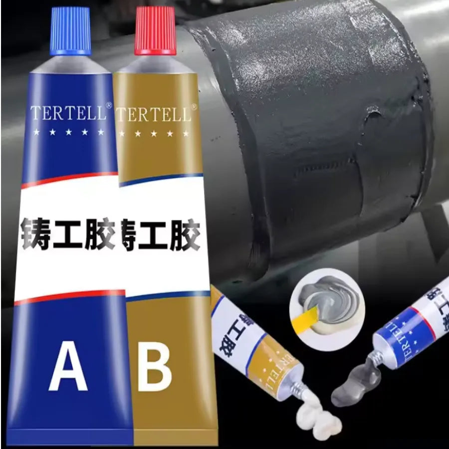 Kit de Soldadura Industrial A+B | Pegamento Epóxico de Alta Resistencia, Soporta 200°C y Acabado Duro como el Hierro