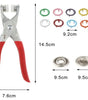 Kit de Pinzas Manuales con 100 Botones a Presión Perlados | Herramienta de Sujeción Metálica para Costura y Manualidades | Ideal para Ropa Delgada, Camisas y Bebés | Kit Completo de Broches de Presión