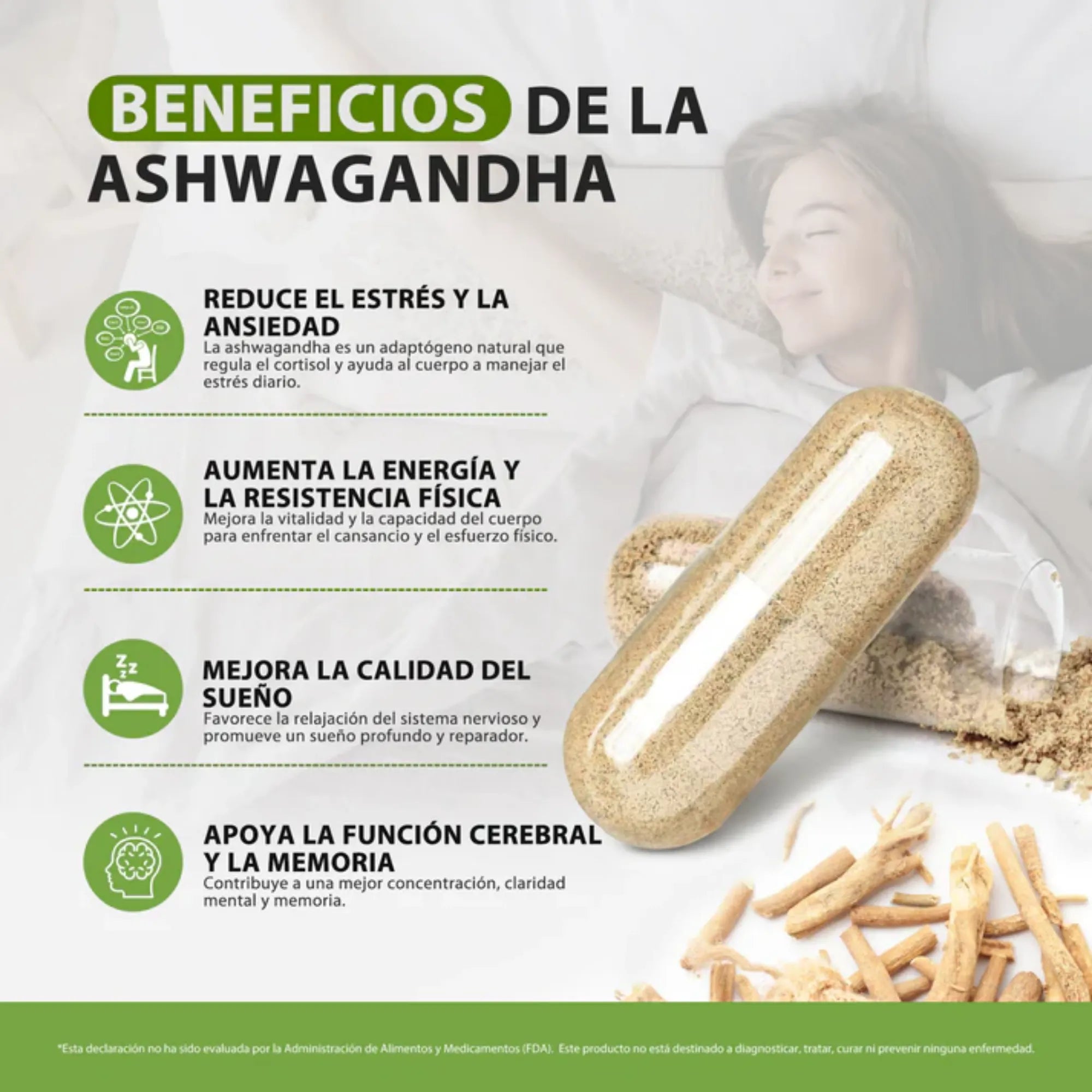 Suplemento KSM-66 Ashwagandha 90 Cápsulas | Extracto Concentrado 6:1 de Alta Potencia | Alivio del Estrés, Energía y Enfoque Mental | Con Pimienta Negra para Máxima Absorción | Soporte Natural para el Sueño y la Vitalidad