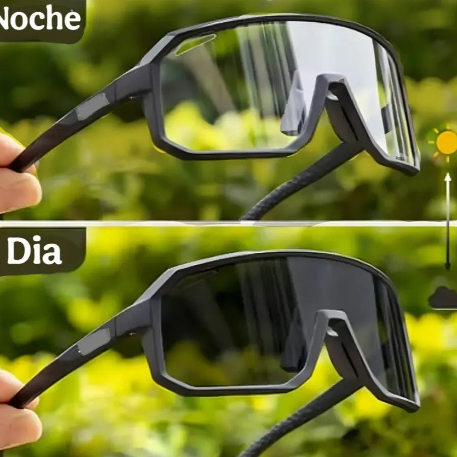 Lentes de Sol Fotocromáticos Biker Pro | Gafas Inteligentes UV400 para Ciclismo y Motociclismo | Lentes de Policarbonato Anti-Impacto | Marco Ligero y Flexible para Deportes