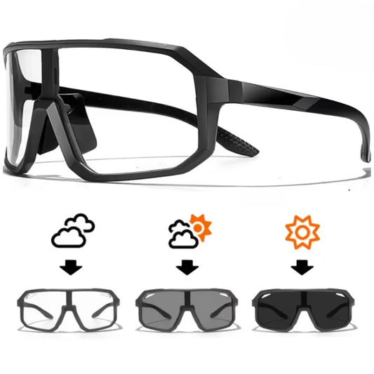 Lentes de Sol Fotocromáticos Biker Pro | Gafas Inteligentes UV400 para Ciclismo y Motociclismo | Lentes de Policarbonato Anti-Impacto | Marco Ligero y Flexible para Deportes