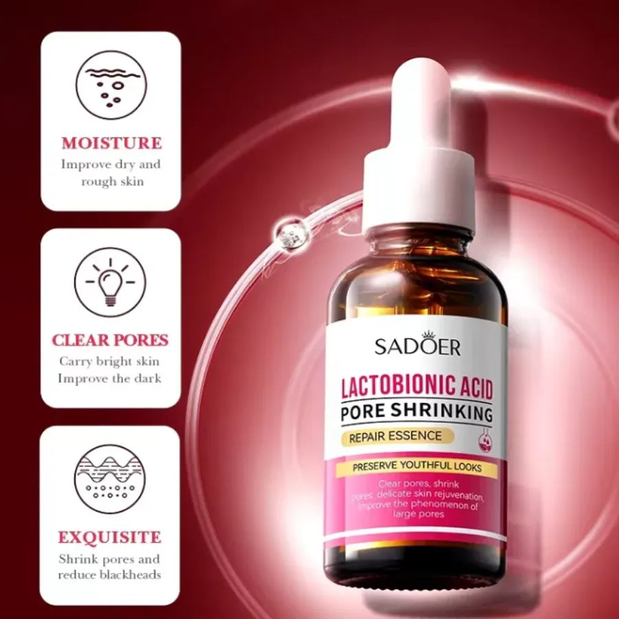 Serum Control de Poros y Antiedad Ácido Lactobiónico 30ml | Refinador de Textura, Limpieza Profunda y Renovación Cutánea