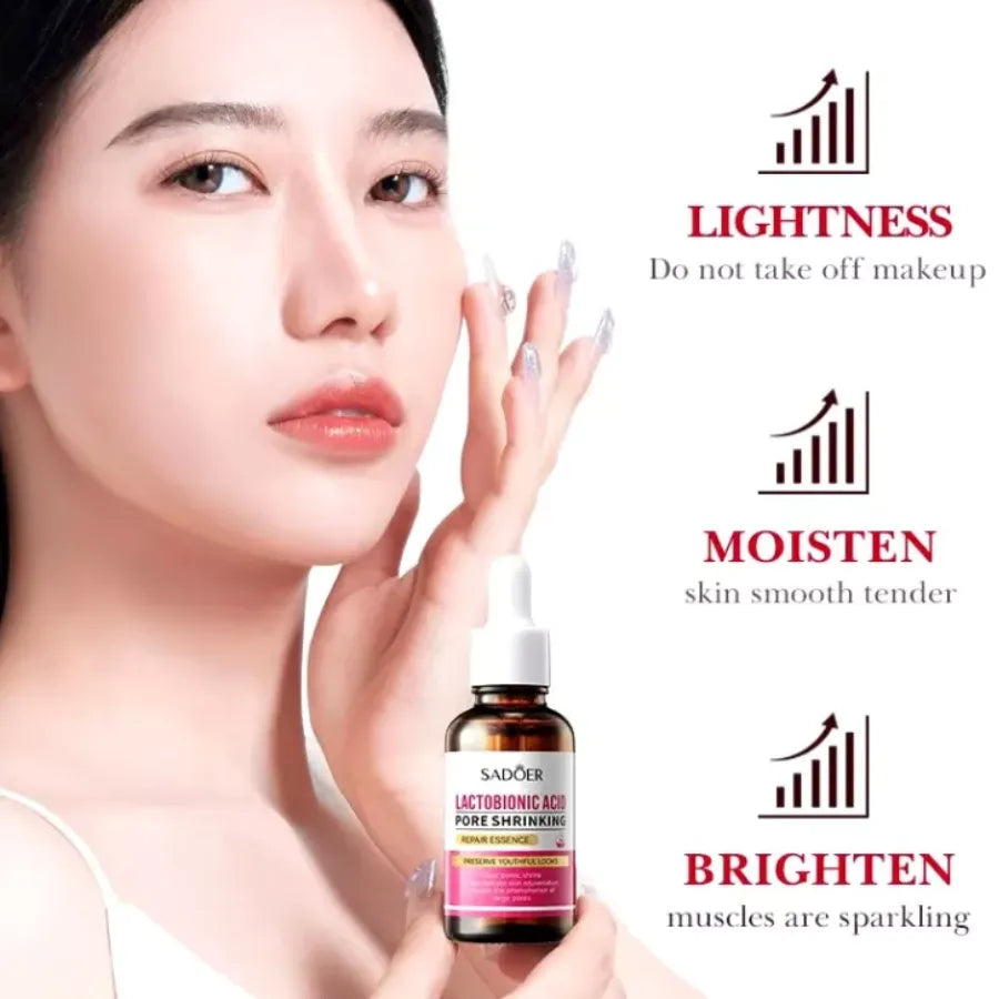 Serum Control de Poros y Antiedad Ácido Lactobiónico 30ml | Refinador de Textura, Limpieza Profunda y Renovación Cutánea