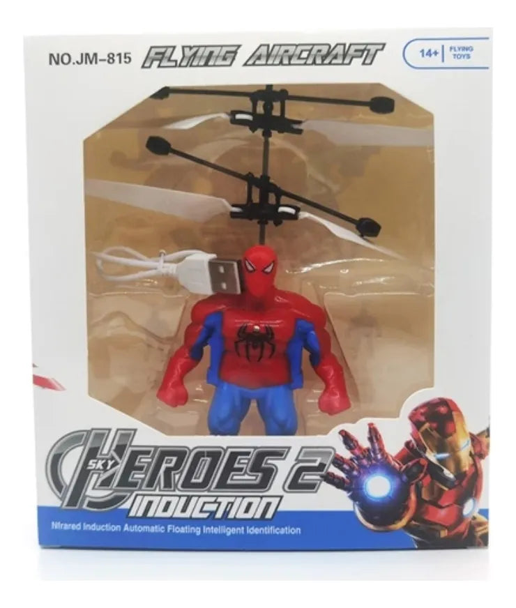 Juguete Volador Spiderman de Inducción | Mini Dron con Sensor de Obstáculos, Giroscopio Inteligente y Carga USB