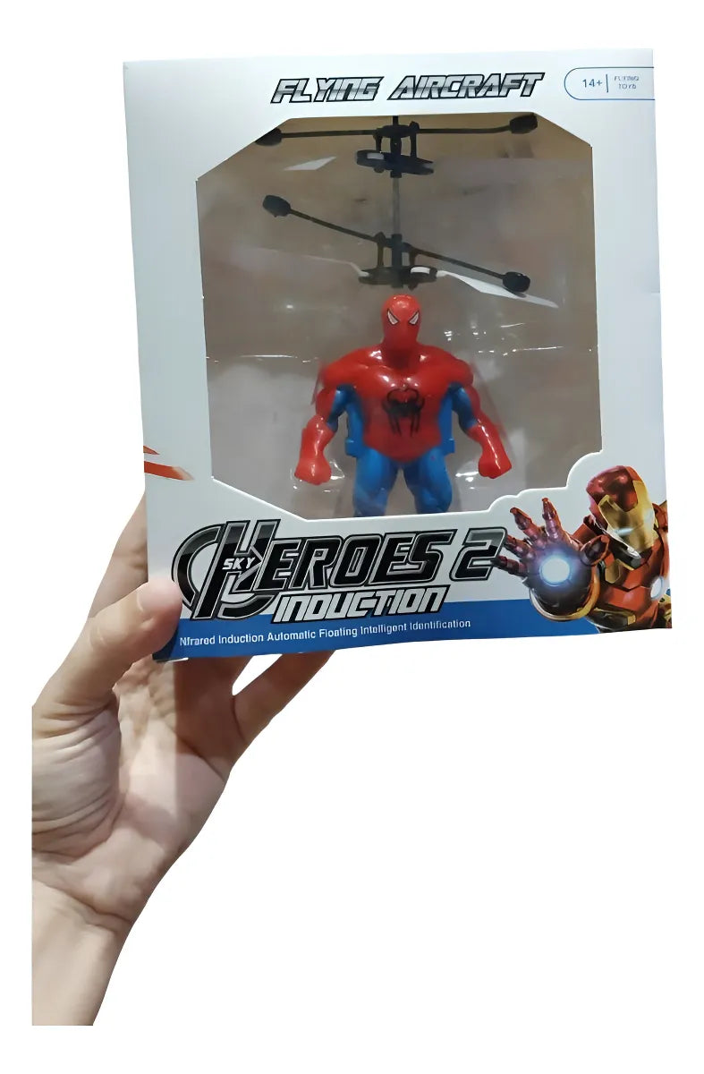 Juguete Volador Spiderman de Inducción | Mini Dron con Sensor de Obstáculos, Giroscopio Inteligente y Carga USB