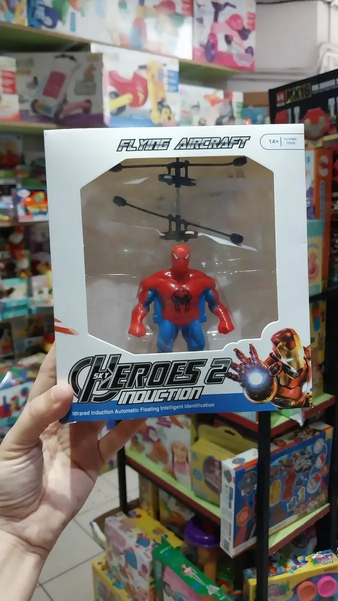 Juguete Volador Spiderman de Inducción | Mini Dron con Sensor de Obstáculos, Giroscopio Inteligente y Carga USB