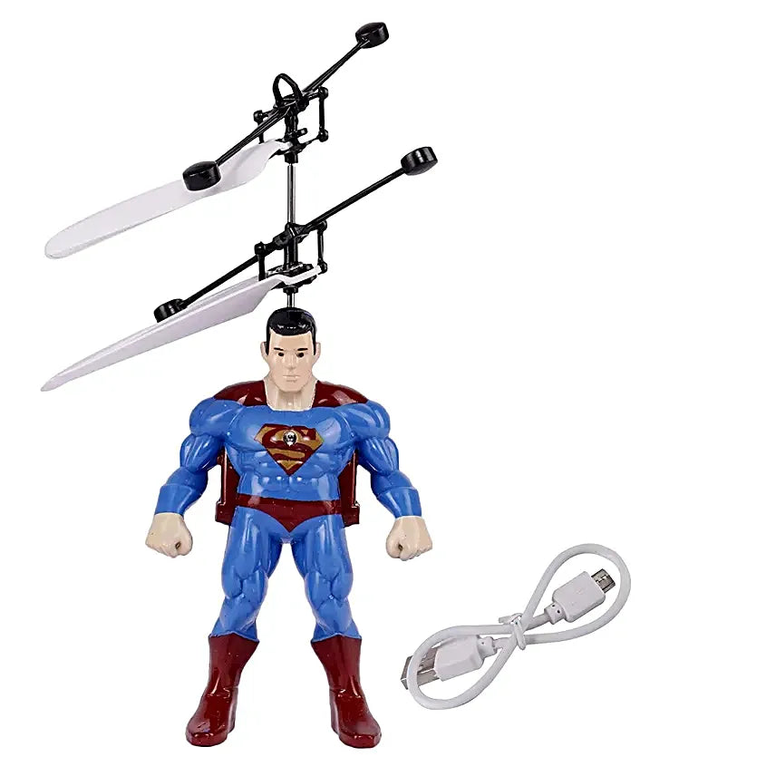 Juguete Volador Superman de Inducción | Mini Dron con Sensor de Obstáculos, Giroscopio Inteligente y Carga USB