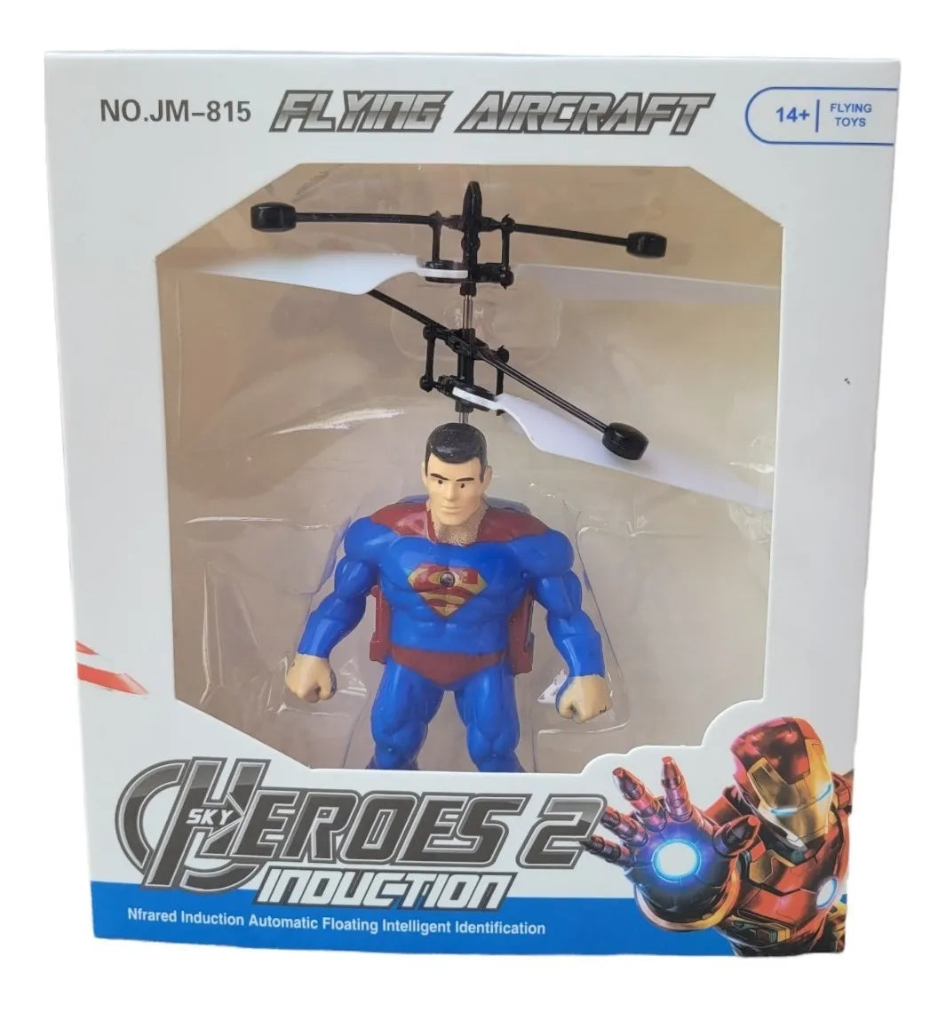 Juguete Volador Superman de Inducción | Mini Dron con Sensor de Obstáculos, Giroscopio Inteligente y Carga USB