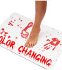 Alfombrilla de Baño Cambia Color "Bloody" | Tapete de Vinilo con Efecto Huella de Sangre al Mojarse | Artículo de Broma Creativo para Adultos | Hoja de Reacción al Agua Reutilizable | Diseño Novedoso Nexiora