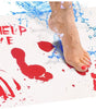 Alfombrilla de Baño Cambia Color "Bloody" | Tapete de Vinilo con Efecto Huella de Sangre al Mojarse | Artículo de Broma Creativo para Adultos | Hoja de Reacción al Agua Reutilizable | Diseño Novedoso Nexiora