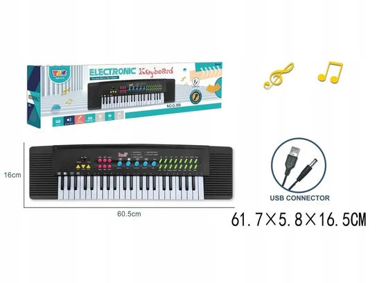 Teclado Electrónico para Niños con Micrófono | 26 Teclas, Conexión USB, Juguete Musical Educativo