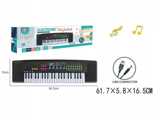 Teclado Electrónico para Niños con Micrófono | 26 Teclas, Conexión USB, Juguete Musical Educativo
