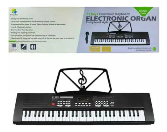 Teclado Piano Eléctrico Infantil | 61 Teclas, Micrófono Incluido, Juguete Musical Educativo