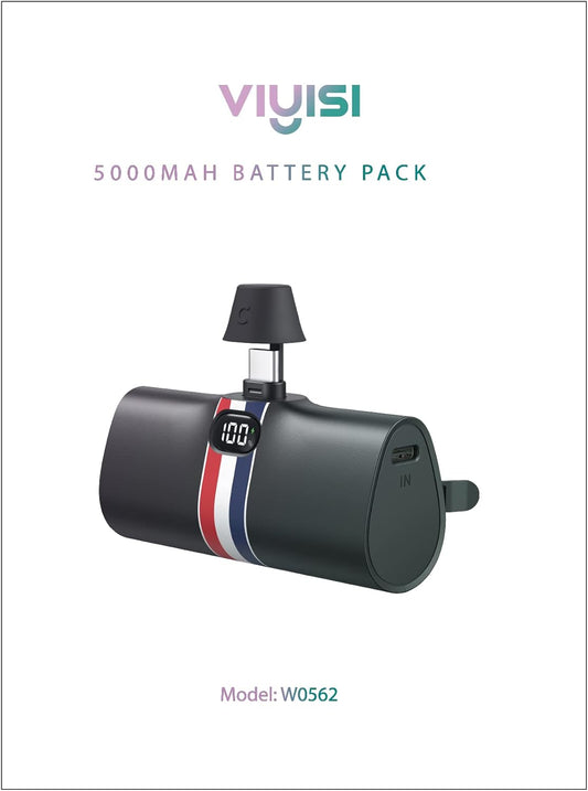 VIYISI Mini Power Bank 5000mAh | Carga Rápida USB-C | Diseño de Bolsillo