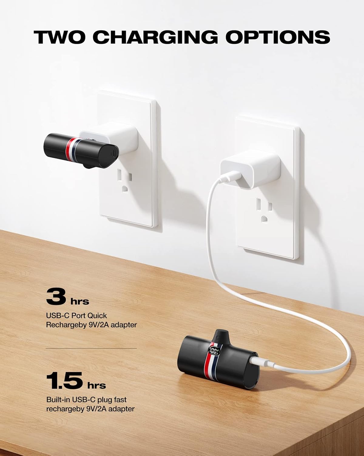 VIYISI Mini Power Bank 5000mAh | Carga Rápida USB-C | Diseño de Bolsillo