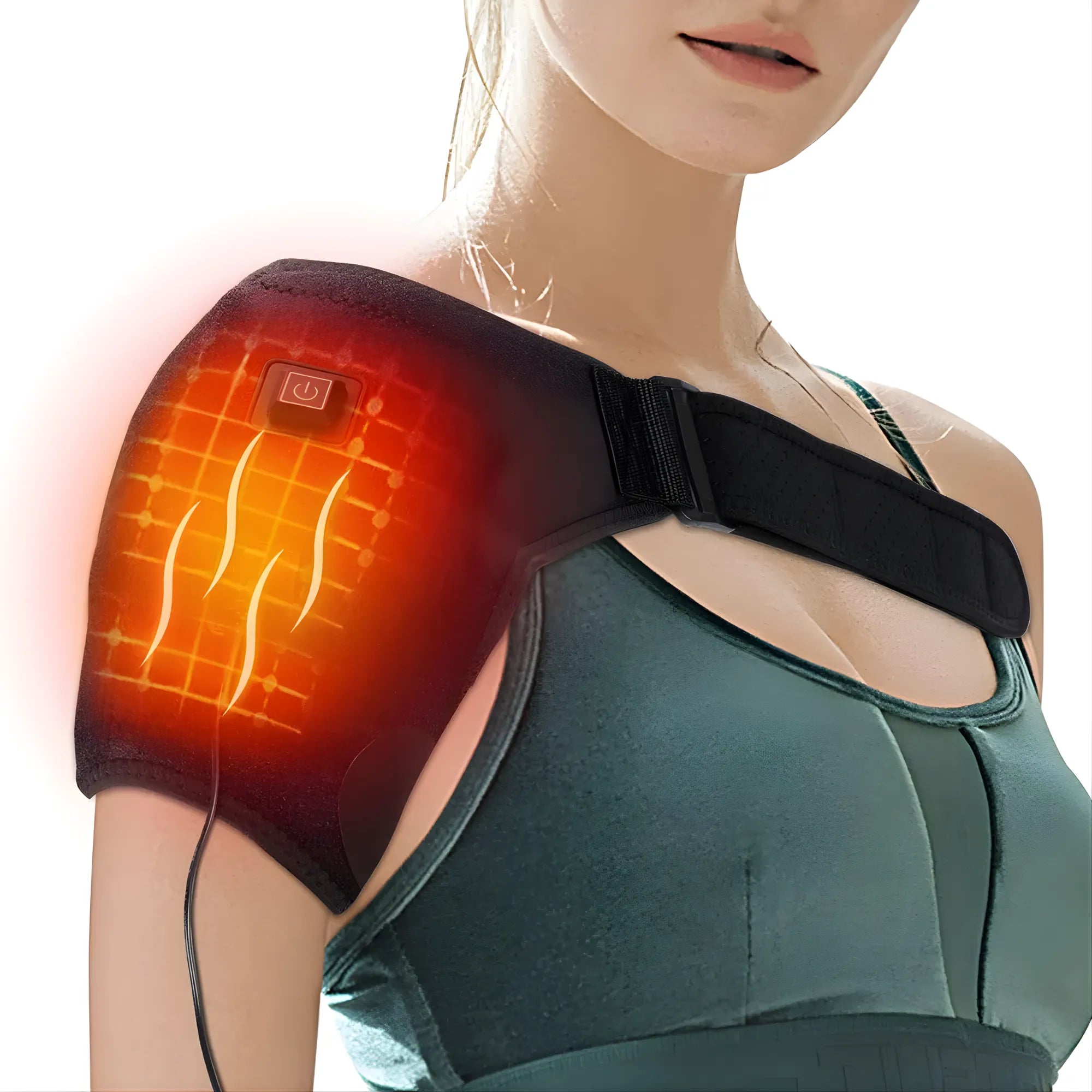 Hombrera Térmica con Calefacción Eléctrica Nexiora | Soporte para Manguito Rotador, Hombro Congelado y Lesiones | 3 Ajustes de Calor y Compresión Ajustable | Alivio de Dolor Muscular y Tendinitis | Diseño Universal Hombre/Mujer
