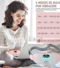 Almohadilla Térmica Banda para Cólicos y Alivio Menstrual | Cinturón Masajeador con 3 Niveles de Calor | Masaje Vibratorio Recargable USB | Suave Felpa Rosa
