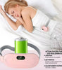Almohadilla Térmica Banda para Cólicos y Alivio Menstrual | Cinturón Masajeador con 3 Niveles de Calor | Masaje Vibratorio Recargable USB | Suave Felpa Rosa