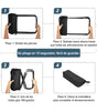 Asiento Portátil Plegable 2 en 1 con Bolso Integrado | Taburete Ligero de Acero al Carbono para Camping, Pesca y Senderismo | Silla de Viaje Compacta con Mochila de Almacenamiento | Tela Oxford Resistente