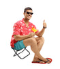 Asiento Portátil Plegable 2 en 1 con Bolso Integrado | Taburete Ligero de Acero al Carbono para Camping, Pesca y Senderismo | Silla de Viaje Compacta con Mochila de Almacenamiento | Tela Oxford Resistente