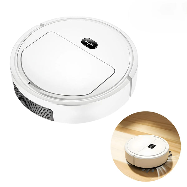 Aspiradora Robot Inteligente 3 en 1 | Barre, Aspira y Pasa Mopa | Tecnología para Pelo de Mascotas y Alfombras Bajas | Diseño Compacto y Silencioso con Sensores de Choque