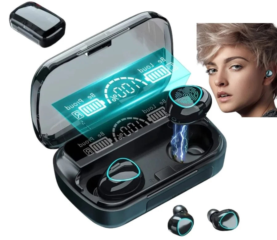 Audífonos Bluetooth M10 TWS Manos Libres | Bluetooth 5.1, Pantalla LED de Energía