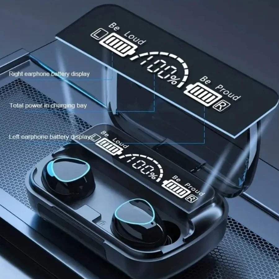 Audífonos Bluetooth M10 TWS Manos Libres | Bluetooth 5.1, Pantalla LED de Energía