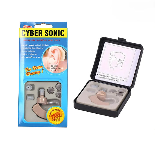 Audífono BTE para Sordera de Alta Fidelidad | Amplificador de Sonido Ergonómico, Control de Volumen y Telebobina Integrada