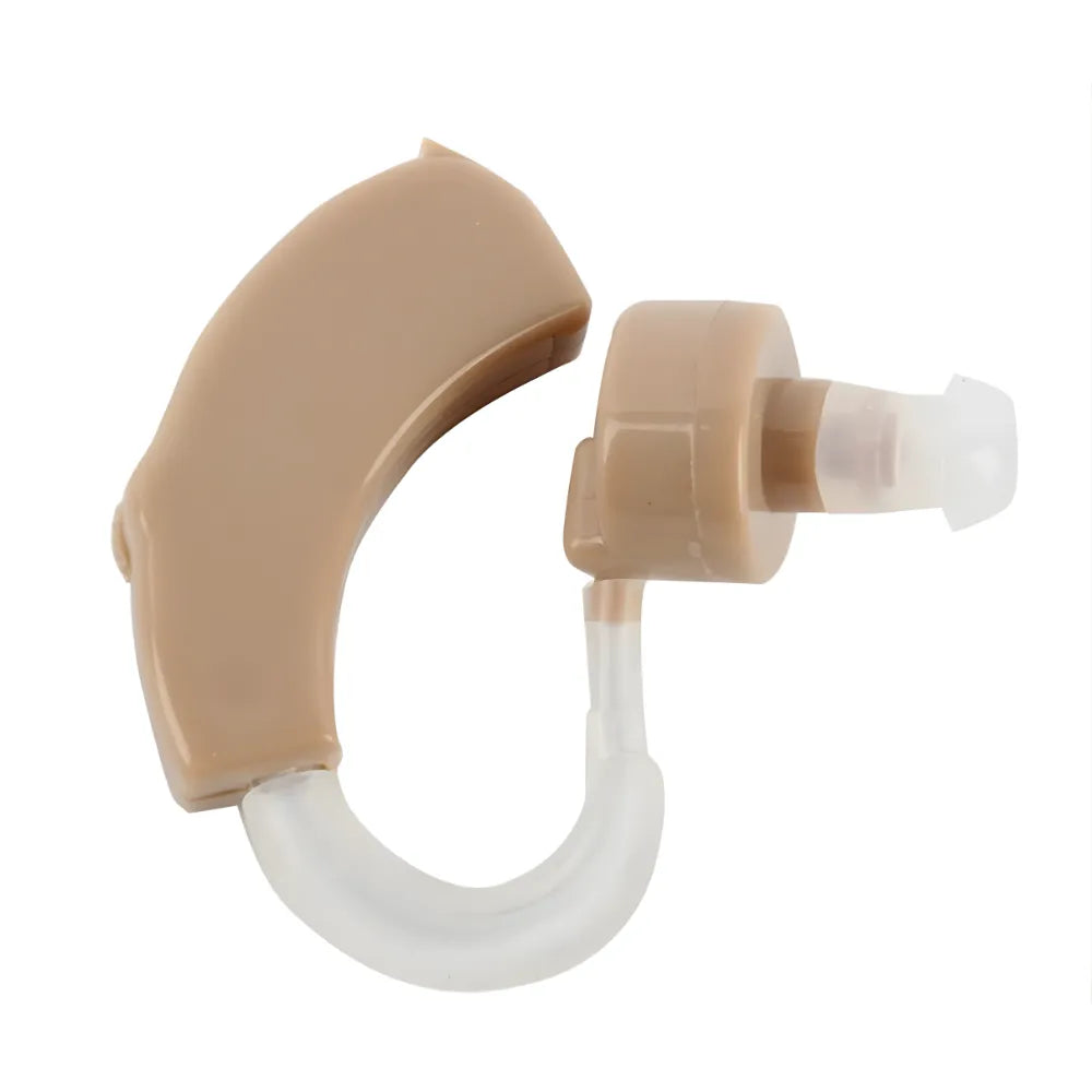 Audífono BTE para Sordera de Alta Fidelidad | Amplificador de Sonido Ergonómico, Control de Volumen y Telebobina Integrada