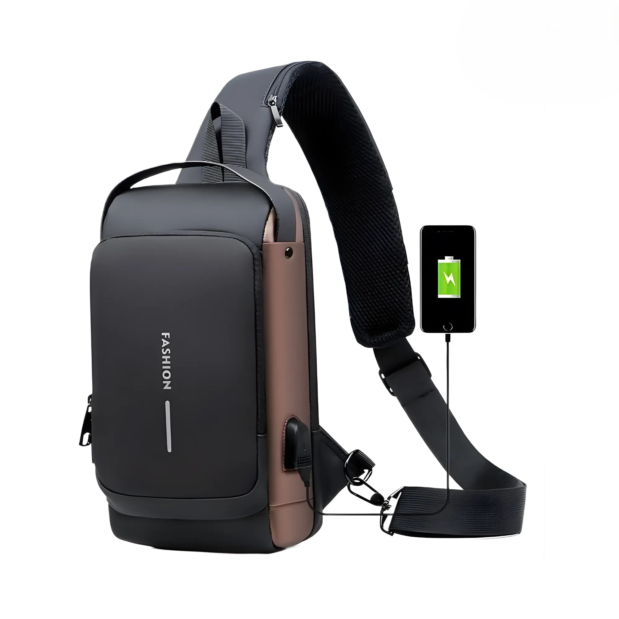 Bolso Antirrobo Impermeable Nexiora | Bandolera Cruzada con Candado de Combinación de 3 Dígitos | Puerto de Carga USB y Tira Reflectante | Tela Oxford de Alta Calidad | Ideal para iPad, Viajes, Trabajo y Escuela