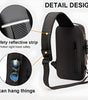 Bolso Antirrobo Impermeable Nexiora | Bandolera Cruzada con Candado de Combinación de 3 Dígitos | Puerto de Carga USB y Tira Reflectante | Tela Oxford de Alta Calidad | Ideal para iPad, Viajes, Trabajo y Escuela