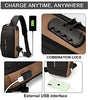 Bolso Antirrobo Impermeable Nexiora | Bandolera Cruzada con Candado de Combinación de 3 Dígitos | Puerto de Carga USB y Tira Reflectante | Tela Oxford de Alta Calidad | Ideal para iPad, Viajes, Trabajo y Escuela