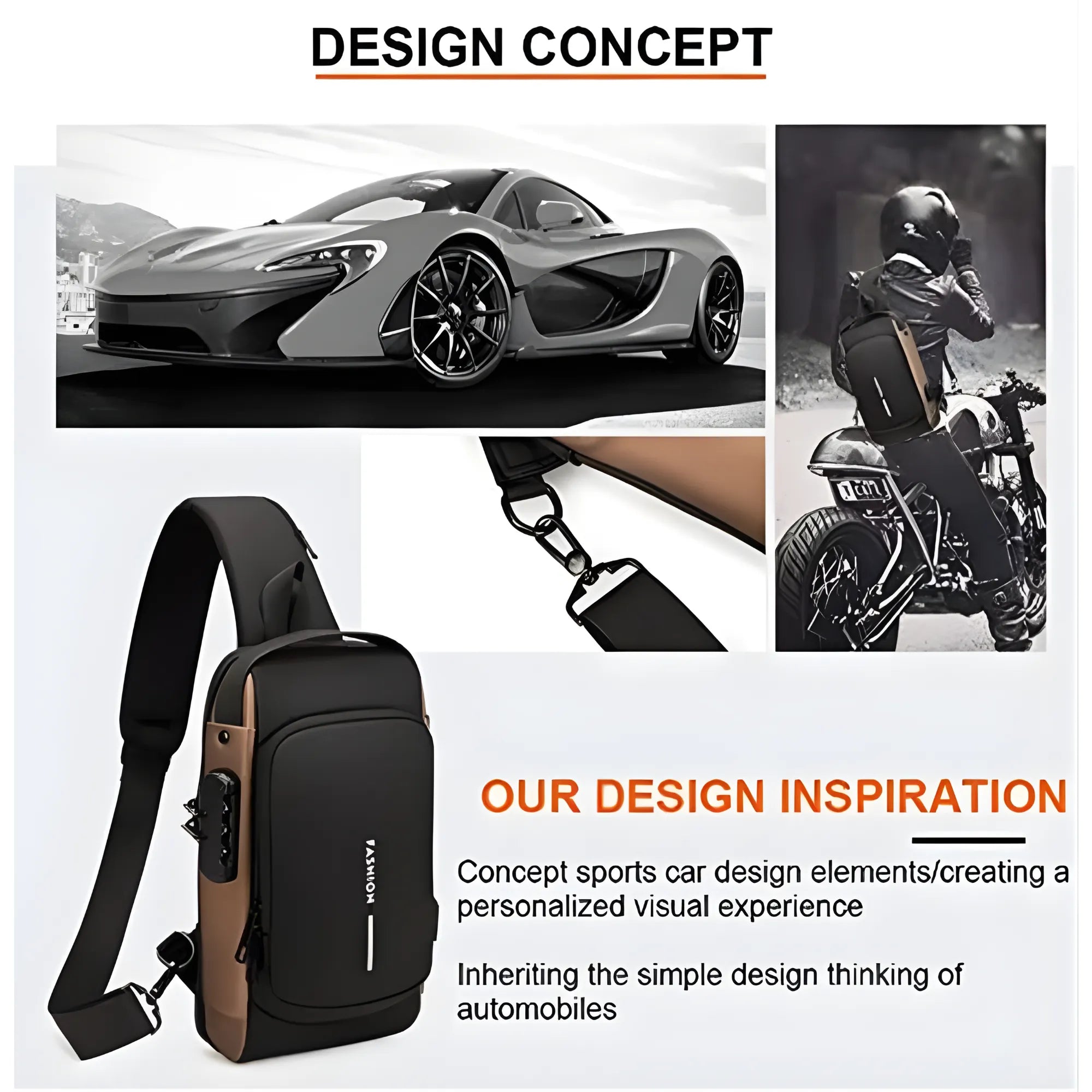 Bolso Antirrobo Impermeable Nexiora | Bandolera Cruzada con Candado de Combinación de 3 Dígitos | Puerto de Carga USB y Tira Reflectante | Tela Oxford de Alta Calidad | Ideal para iPad, Viajes, Trabajo y Escuela