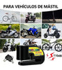 Candado de Alarma para Motocicleta y Scooter | Bloqueo de Freno de Disco Antirrobo 110dB | Fabricado en Aleación de Aluminio Impermeable | Sensor de Vibración de Alta Sensibilidad | Universal para Moto y Bicicleta