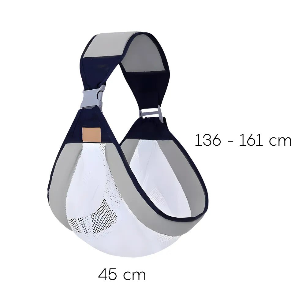 Portabebés Ergonómico Cangurera con Asiento para Cadera | Soporte Transpirable para Recién Nacidos y Niños hasta 60 Lbs | Material de Algodón y Malla